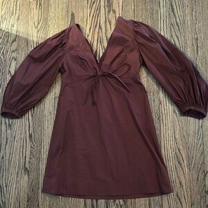 Burgundy Staud Poplin Dress size M